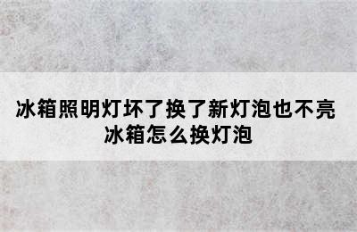 冰箱照明灯坏了换了新灯泡也不亮 冰箱怎么换灯泡